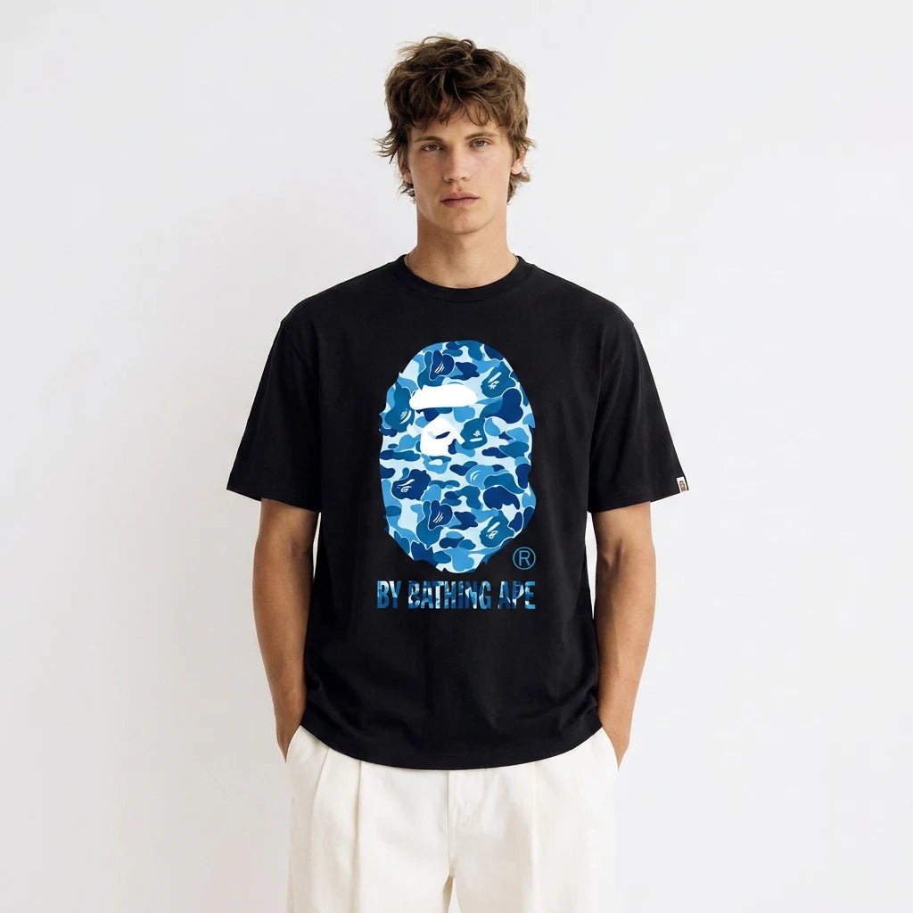 BAPE A Bathing Ape ABC Camo T-Shirt Black Blue