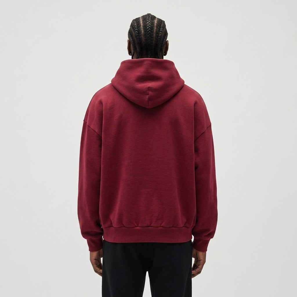 Sp5der Logo Hoodie Maroon