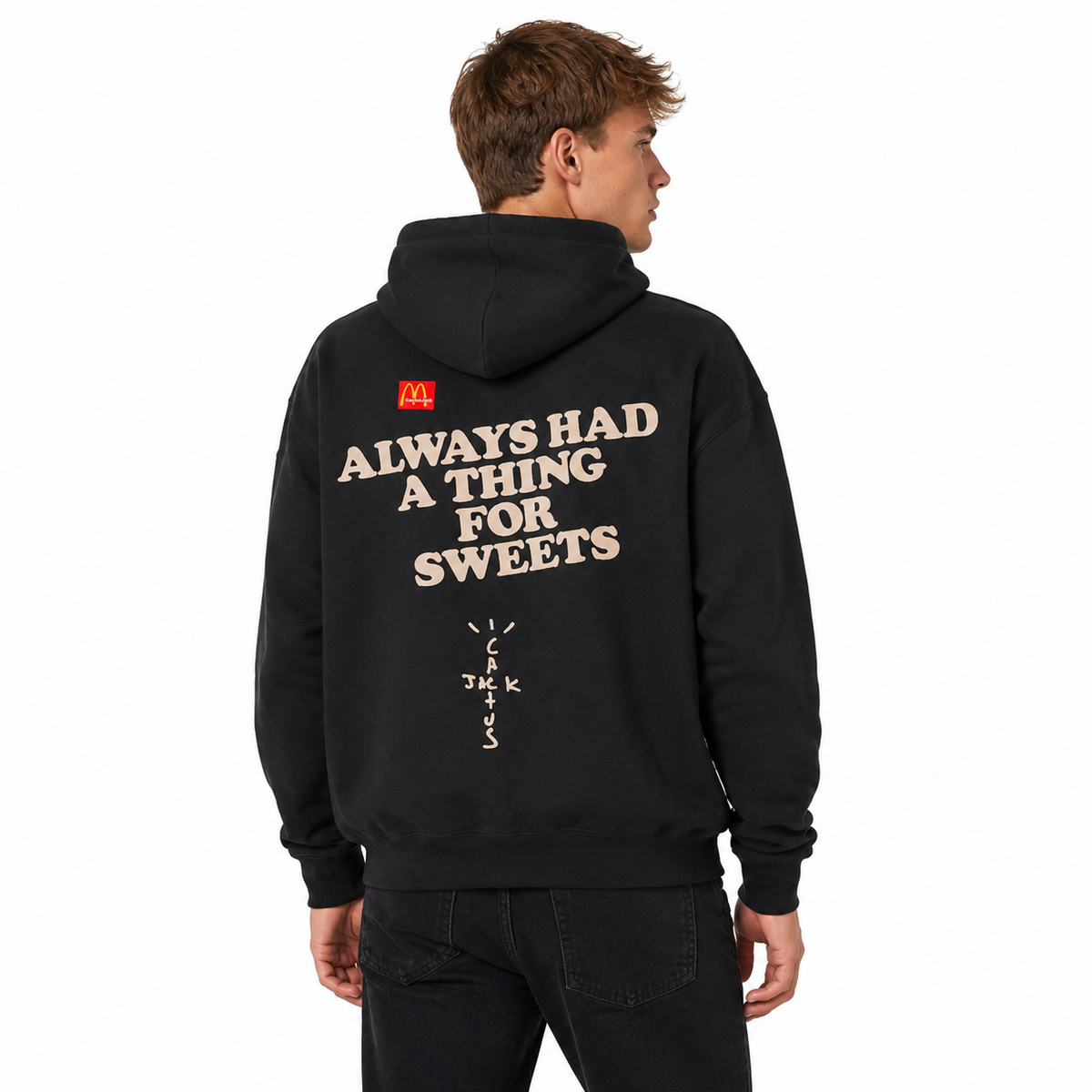 Travis Scott x McDonald's Apple Pie Hoodie Washed Black