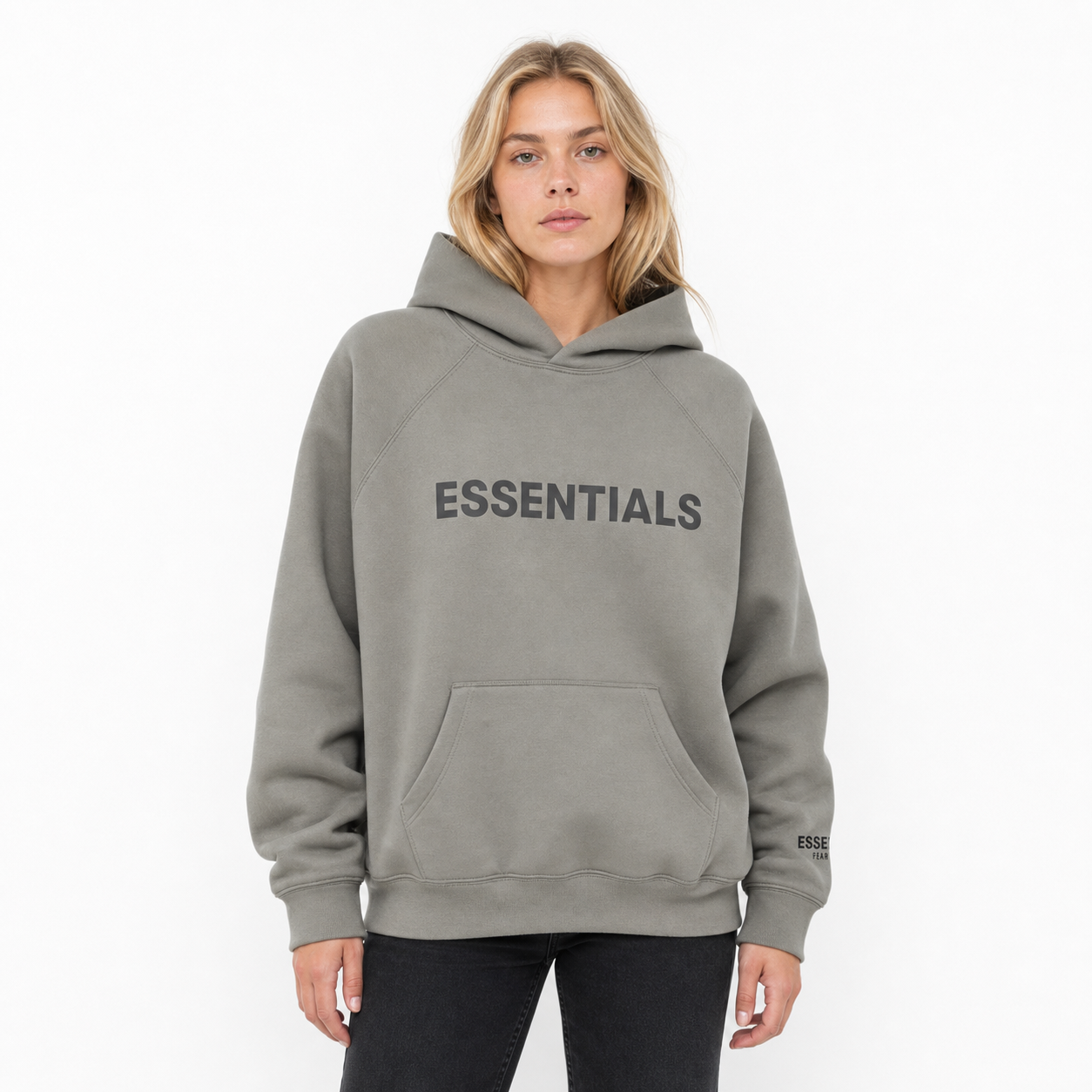 Fear of God Essentials Hoodie Cement