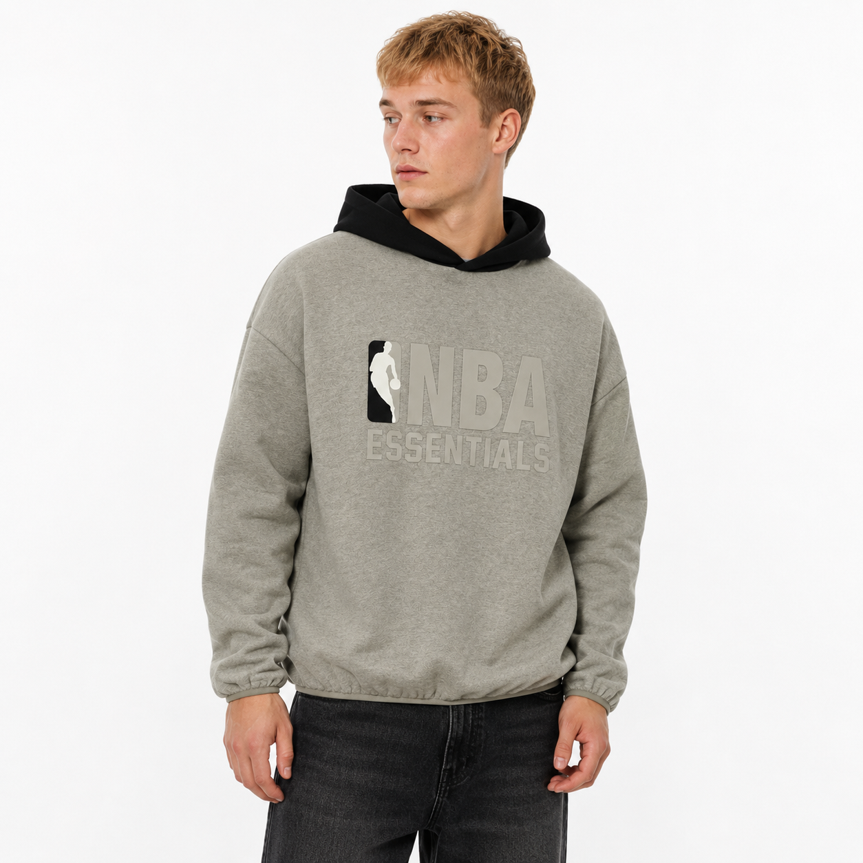Fear of God Essentials NBA Hoodie Warm Heather/Black
