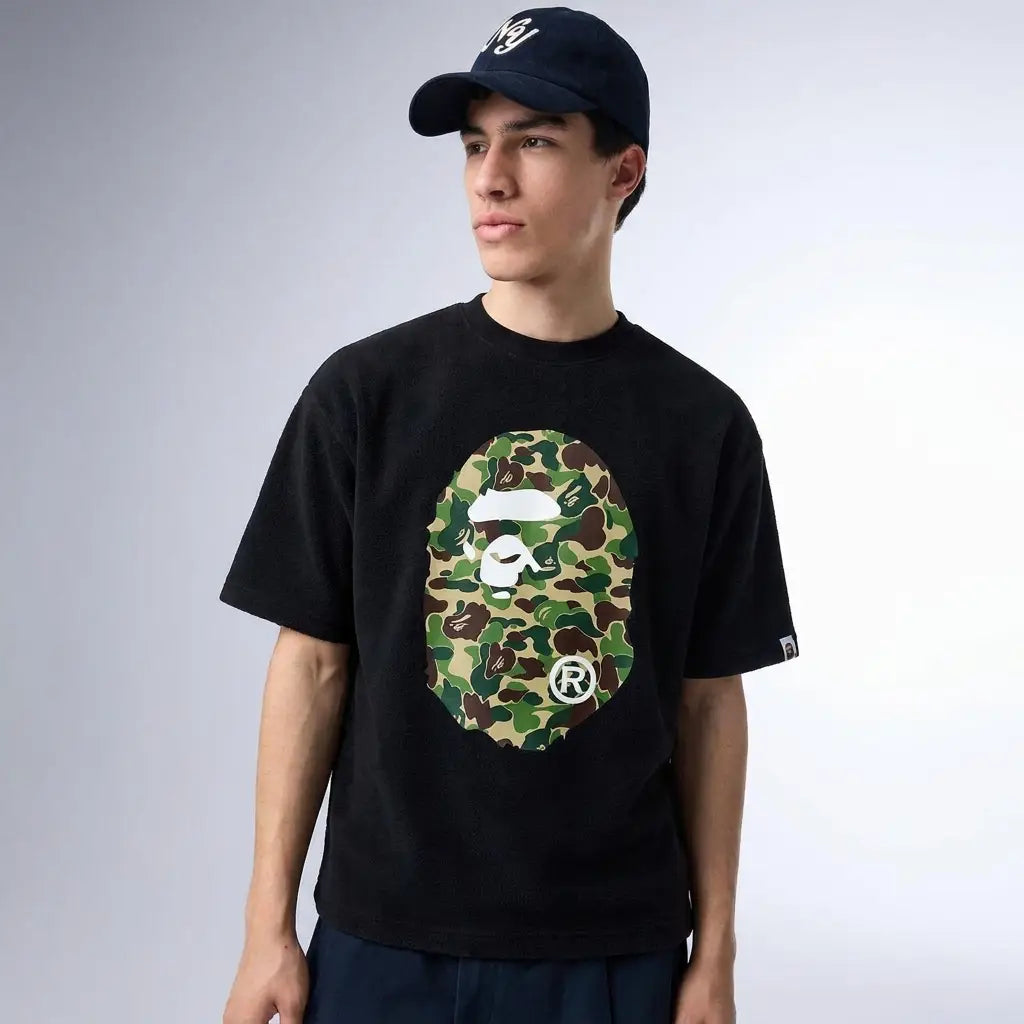 BAPE ABC Camo Big Ape Head T-Shirt Black Green
