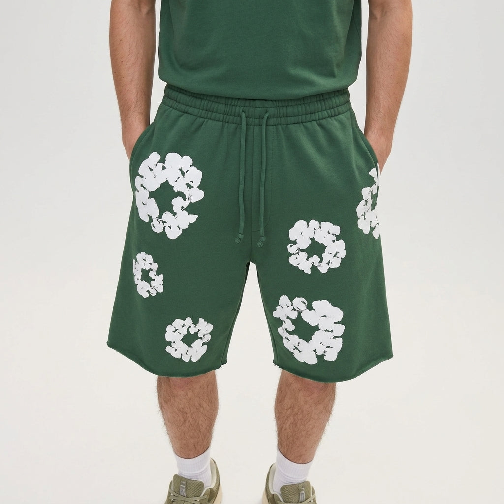 Denim Tears The Cotton Wreath Shorts Green