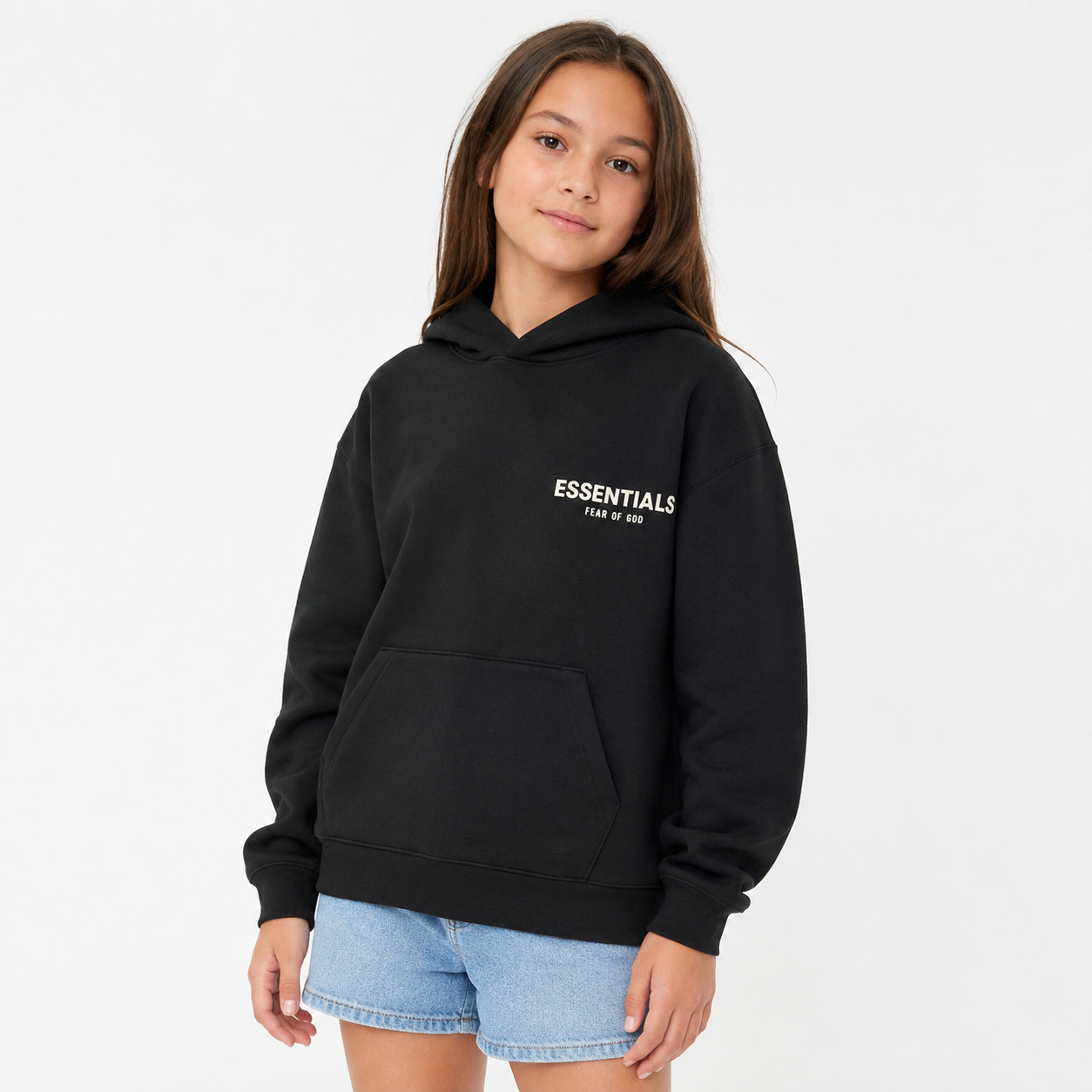 Fear of God Essentials Hoodie Stretch Limo (Kids)