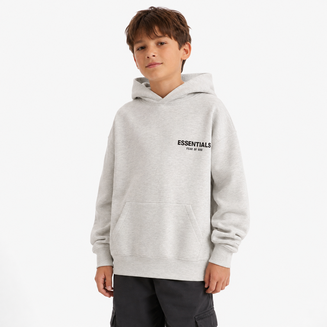 Fear of God Essentials Hoodie Light Oatmeal (Kids)