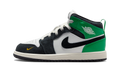 Air Jordan 1 Mid Summit White/Lucky Green/University Gold/Black