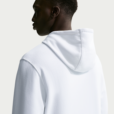 Nike Club Men's Pullover Fleece Hoodie White/White/Black