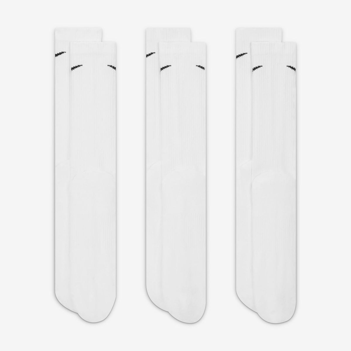 Nike Everyday Plus Cushioned Training Crew Socks (3 Pairs) White/Black - Sneak