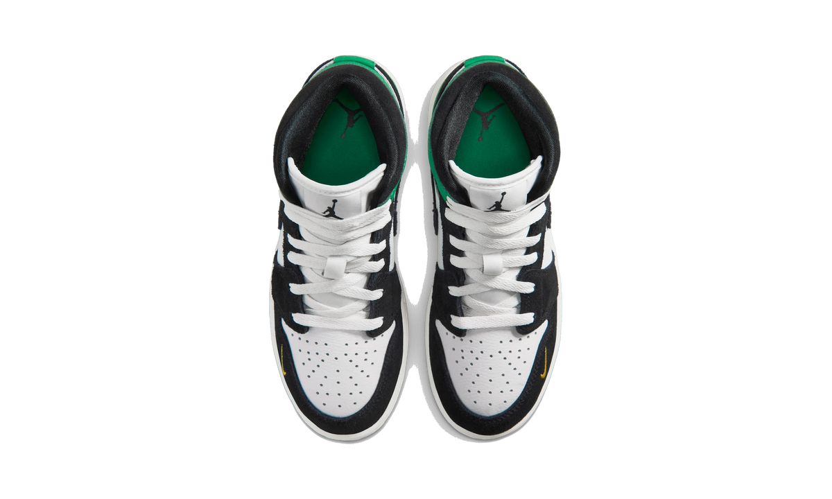 Air Jordan 1 Mid SE Summit White/Lucky Green/University Gold/Black