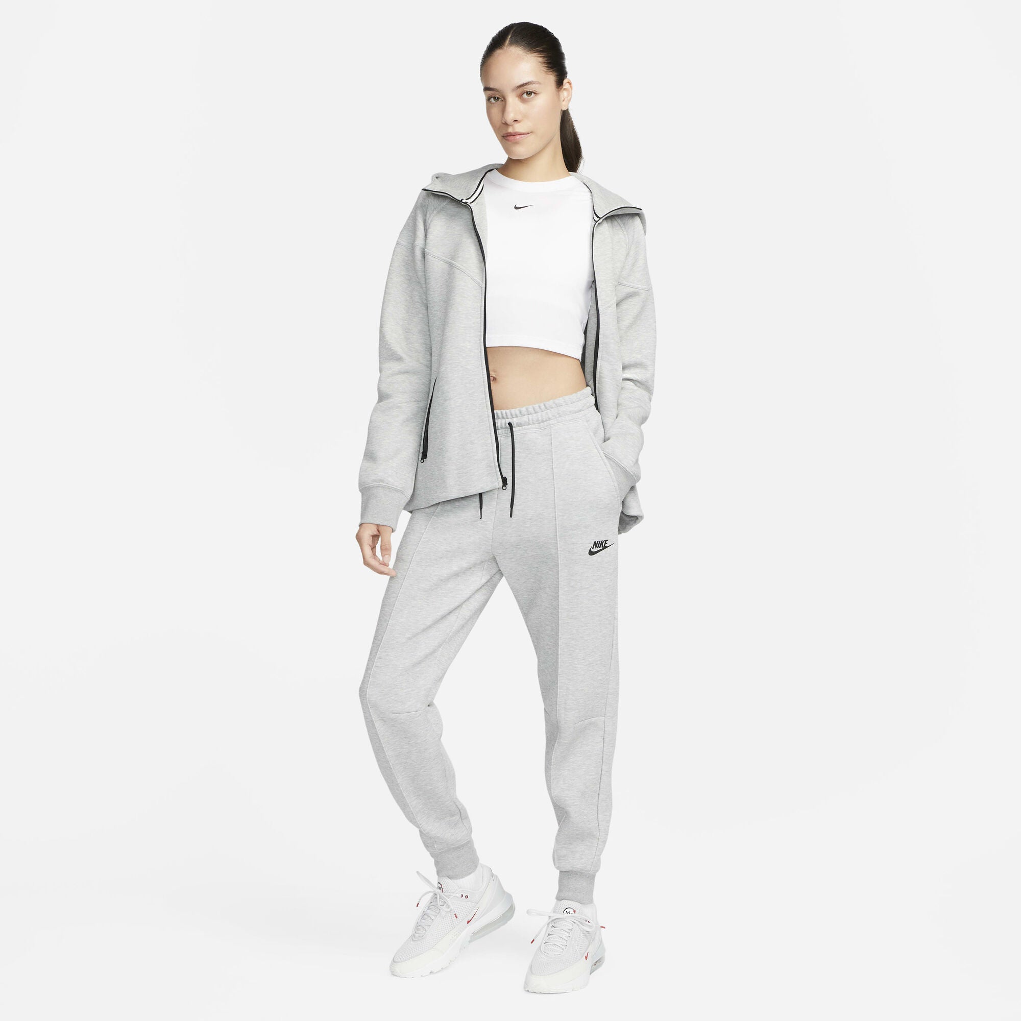 Nike Sportswear Tech Fleece Mid-Rise Joggers Dark Grey Heather/Black
