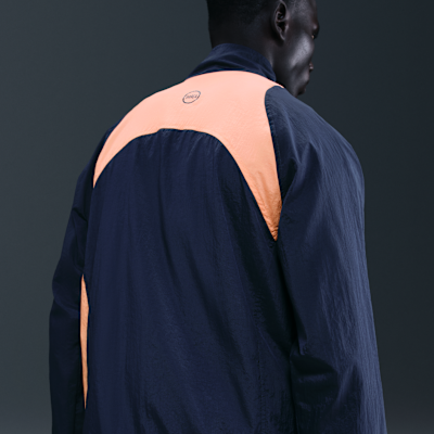 F.C. Barcelona Nike Football Total 90 Football Tracksuit Jacket Midnight Navy/Bright Mango/Bright Mango