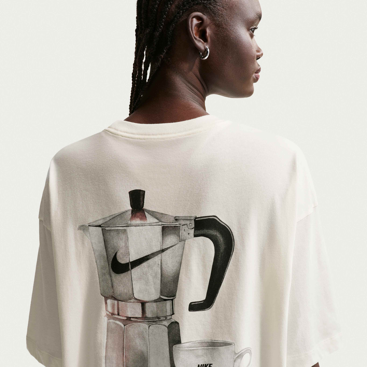 Nike Sportswear Classic Oversized Short-Sleeve T-Shirt Sail/Dark Hazel/Dark Hazel