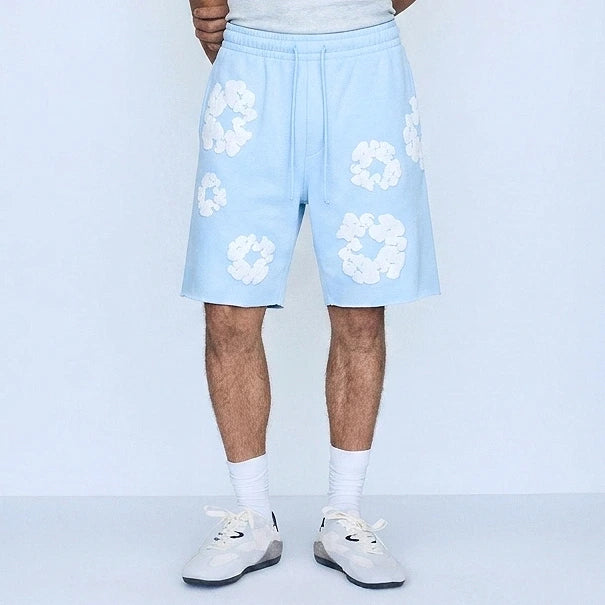 Denim Tears The Cotton Wreath Shorts Powder Blue