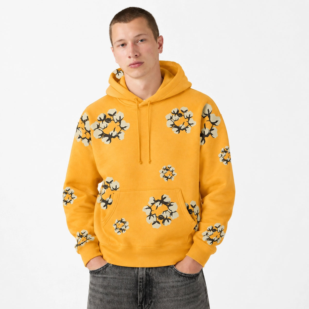 Denim Tears x CPFM Cactus Tears Wreath Hoodie Yellow