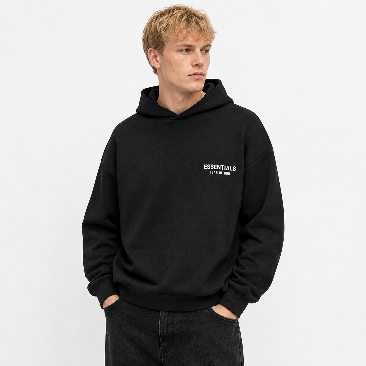 Fear of God Essentials Hoodie Black (192HO246250F) - Sneak