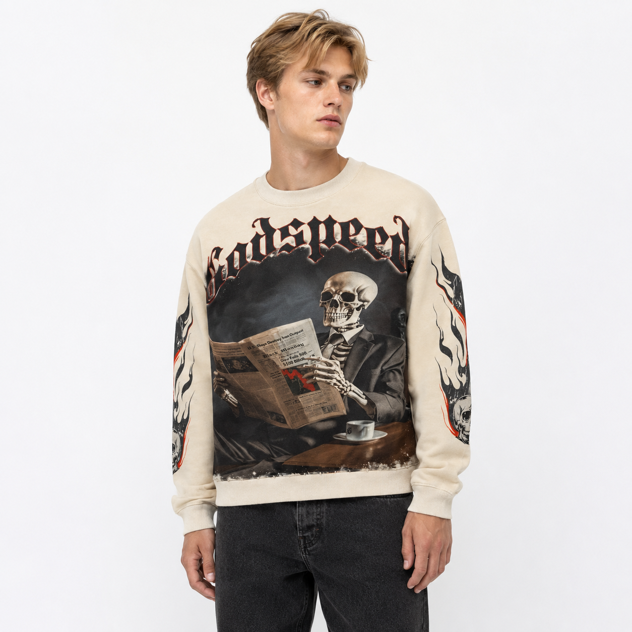 Godspeed Black Monday L/S T-Shirt Bone