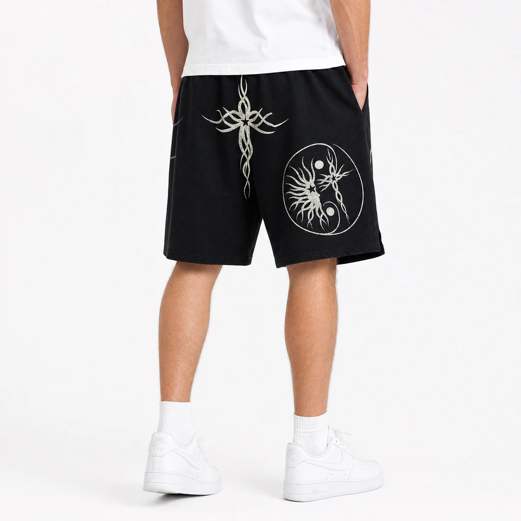 Hellstar Flame Yang Short Black