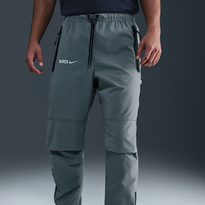 F.C. Barcelona Tech Nike Football Woven Trousers Smoke Grey/Light Smoke Grey/Light Smoke Grey
