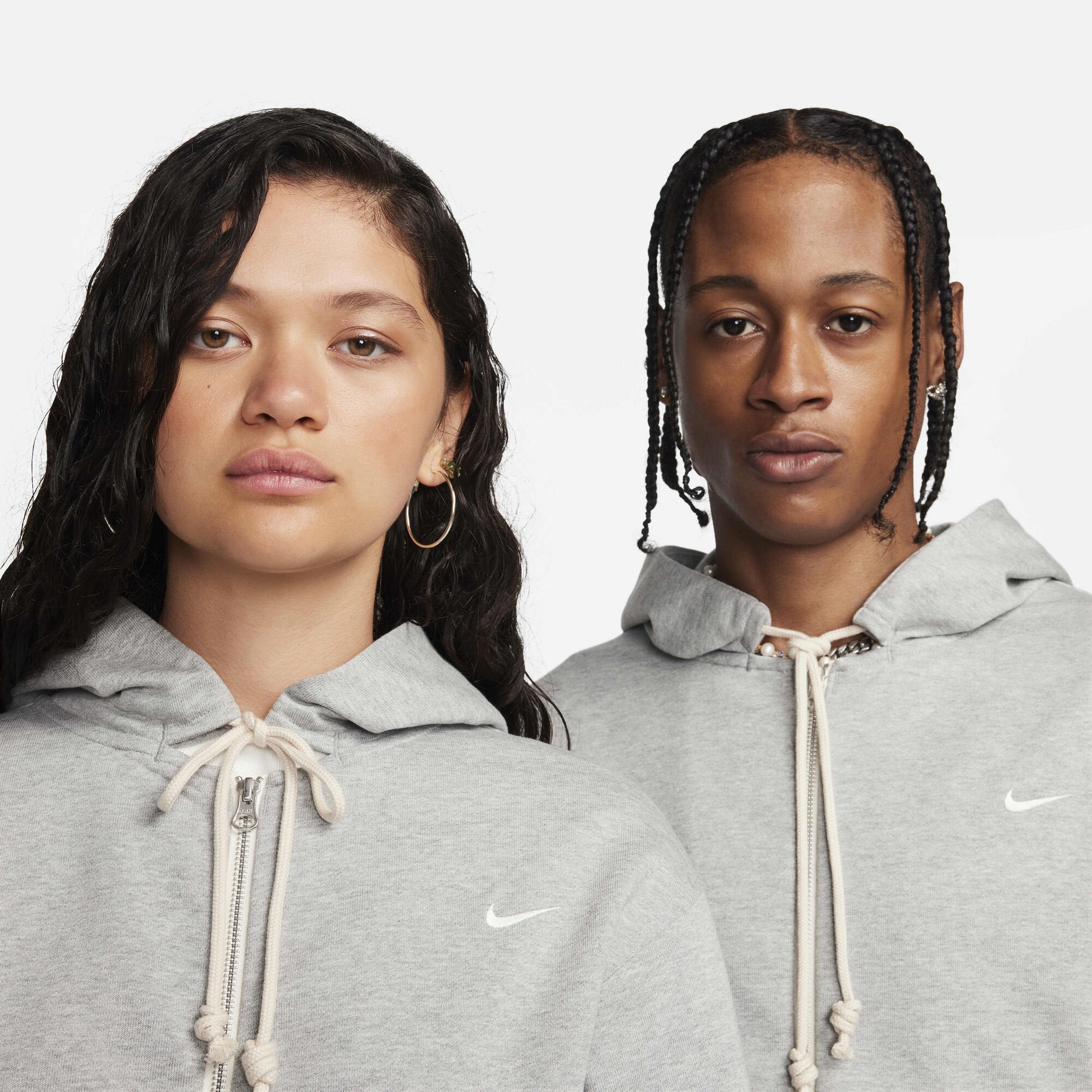 Nike Standard Issue Dri-FIT Full-Zip Basketball Hoodie Dark Grey Heather/Pale Ivory