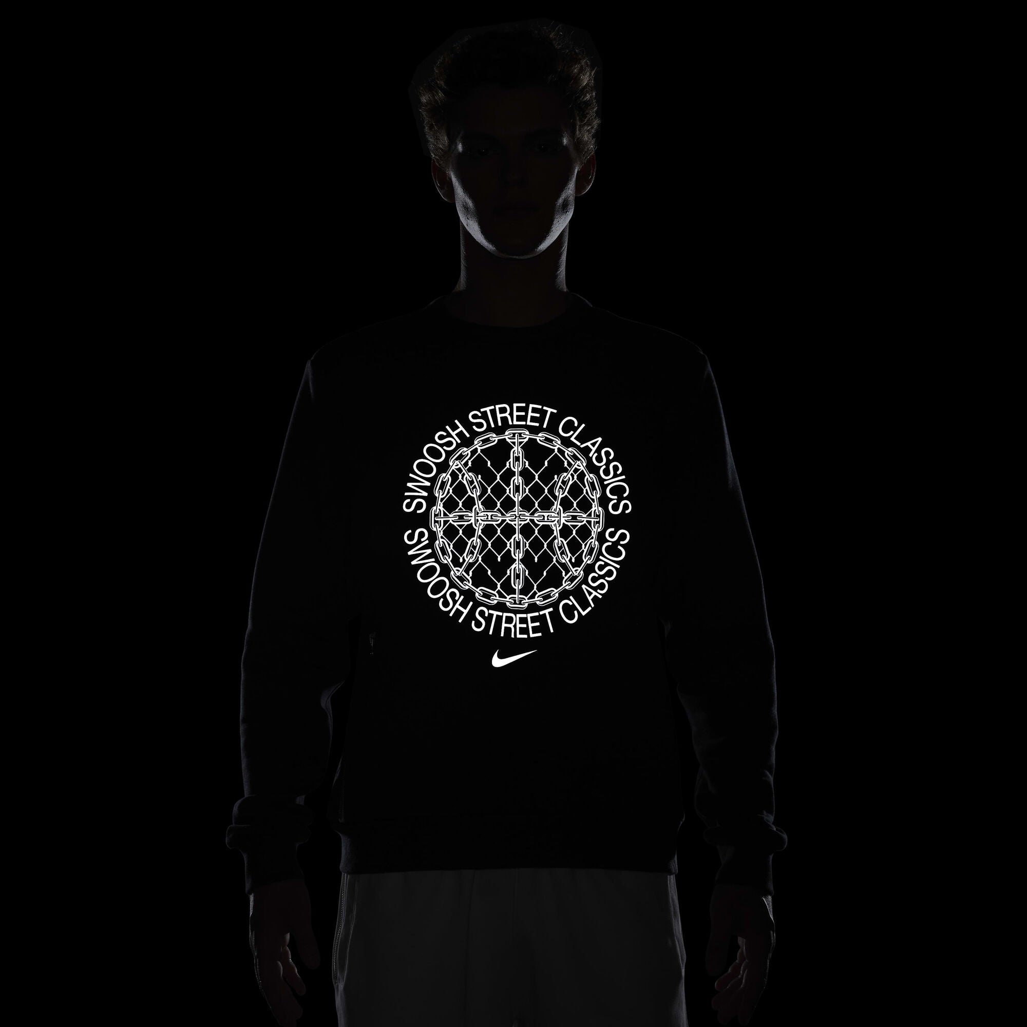 Nike Standard Issue Dri-FIT Basketball Crew-Neck Sweatshirt Black/Heather/Pale Ivory