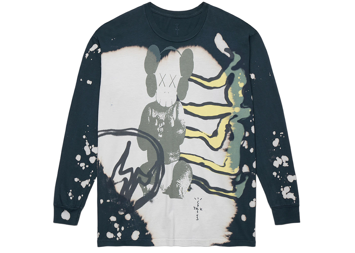 Travis Scott Cactus Jack + Kaws For Fragment L/S T-Shirt Multi Grey