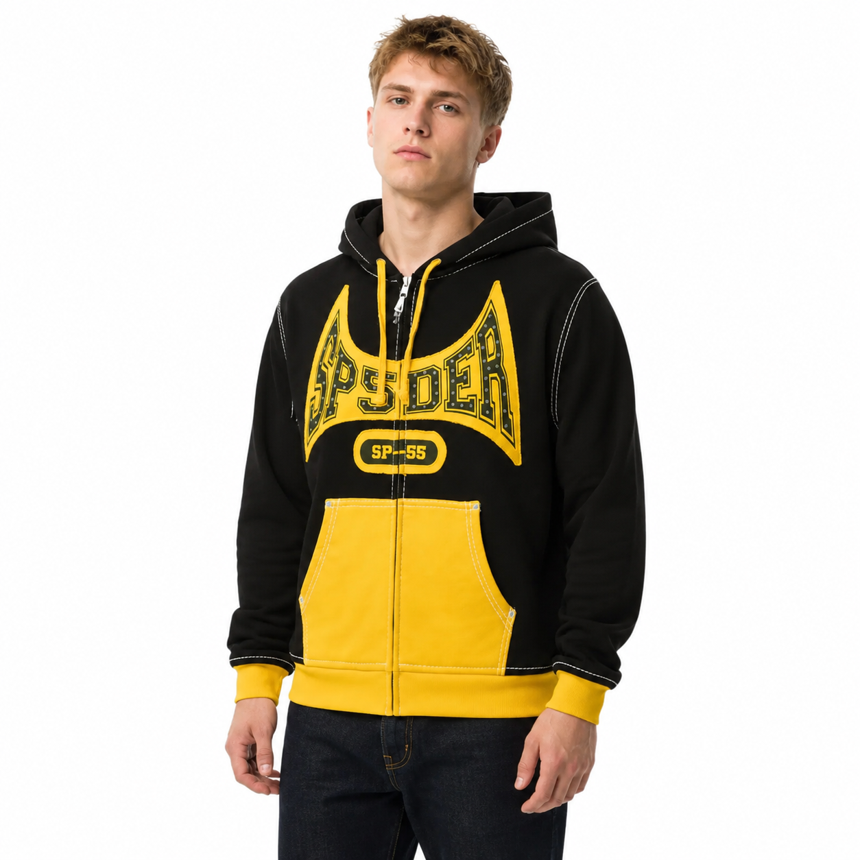 Sp5der T&F Zip Hoodie Black