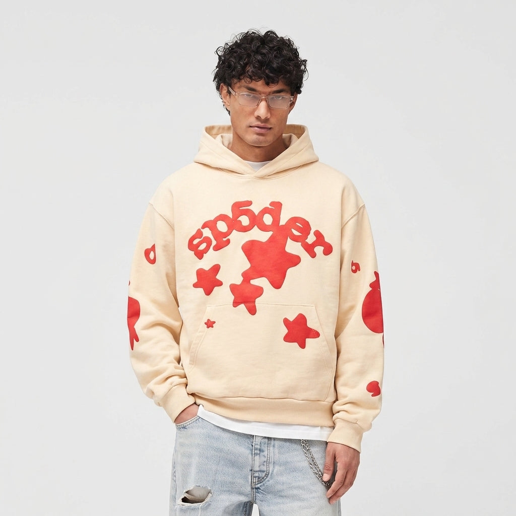 Sp5der Beluga Hoodie Cream