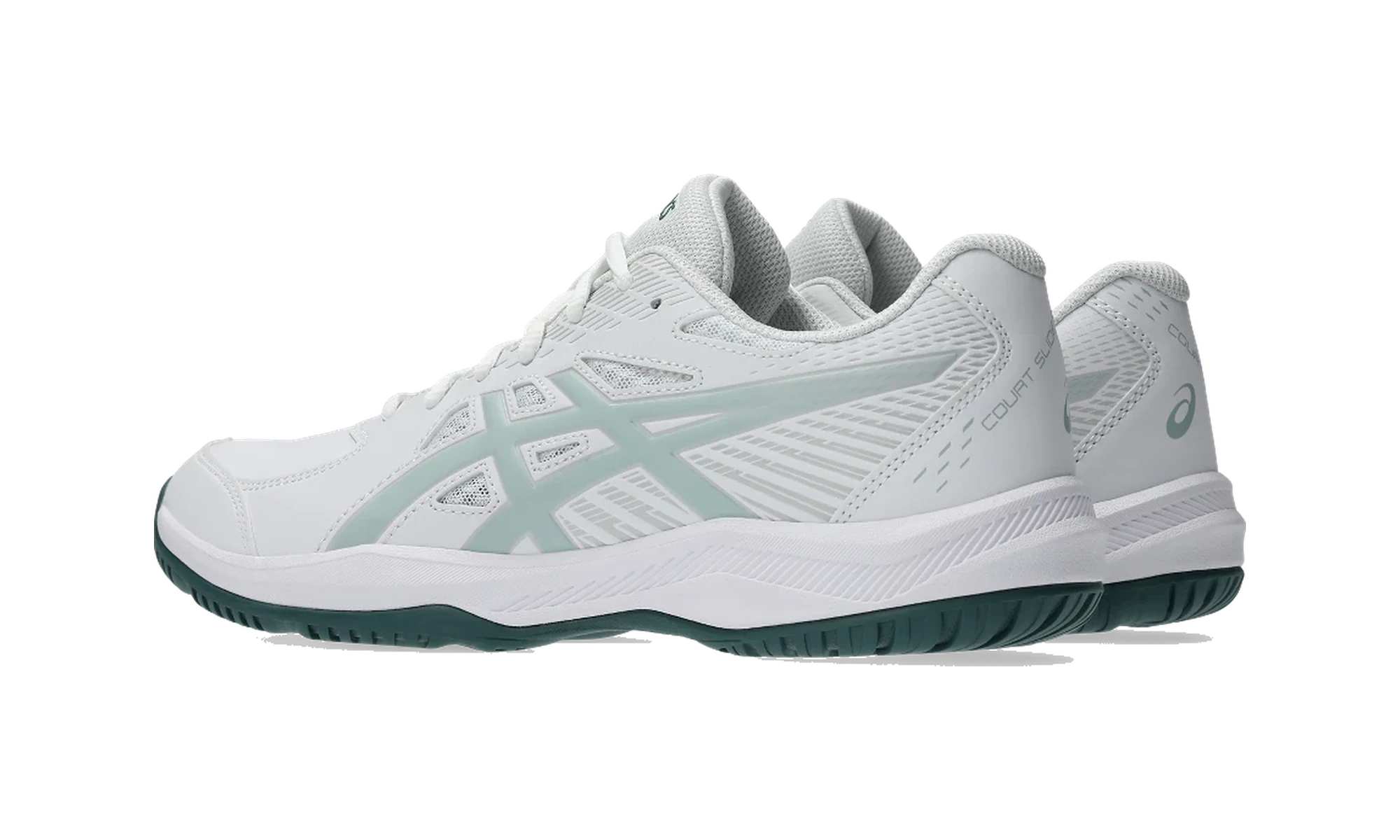 ASICS Court Slide 4 White Cold Moss