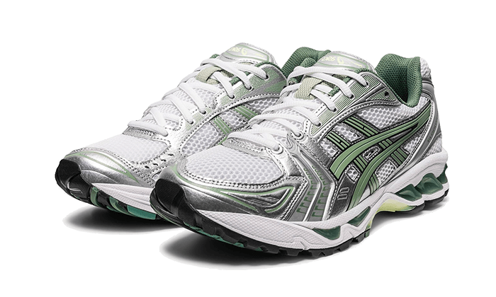 ASICS Gel-Kayano 14 White Pure Silver Slate Grey Sage, White/Slate Grey (1201A019-107)