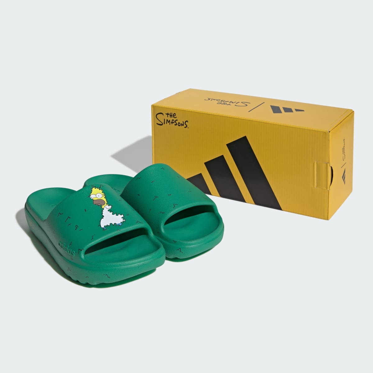 Adidas Adilette Lumia Slides The Simpsons Court Green