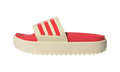 Adidas Adilette Platform Slides Warm Vanilla Semi Lucid Red