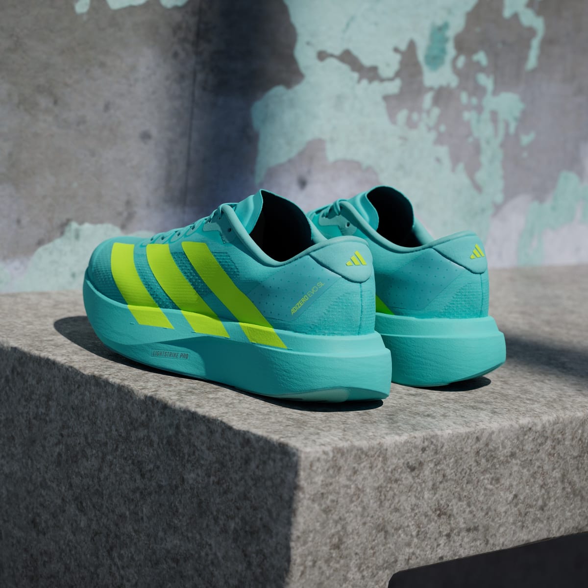 Adidas Adizero Evo SL Flash Aqua Lucid Lemon