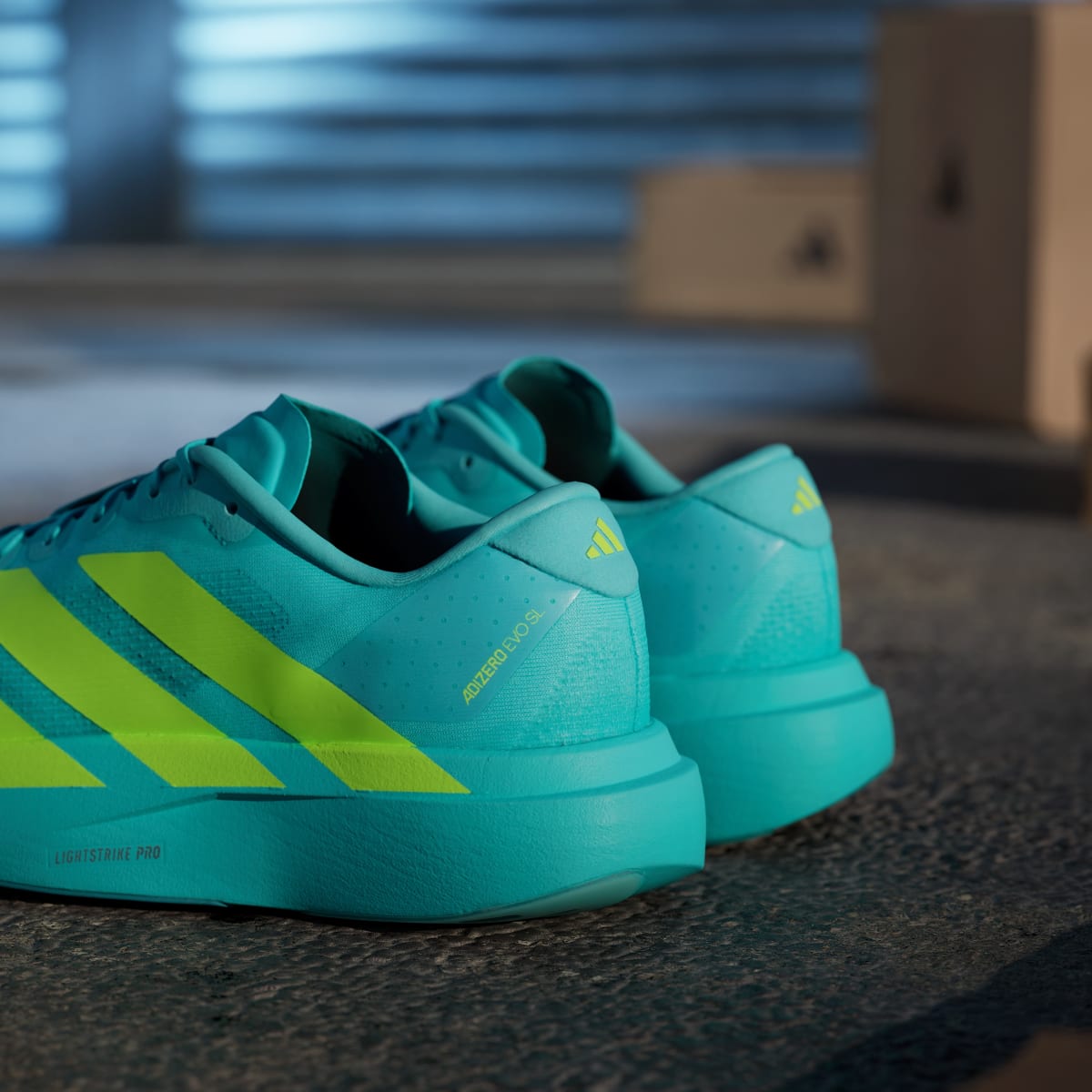 Adidas Adizero Evo SL Flash Aqua Lucid Lemon