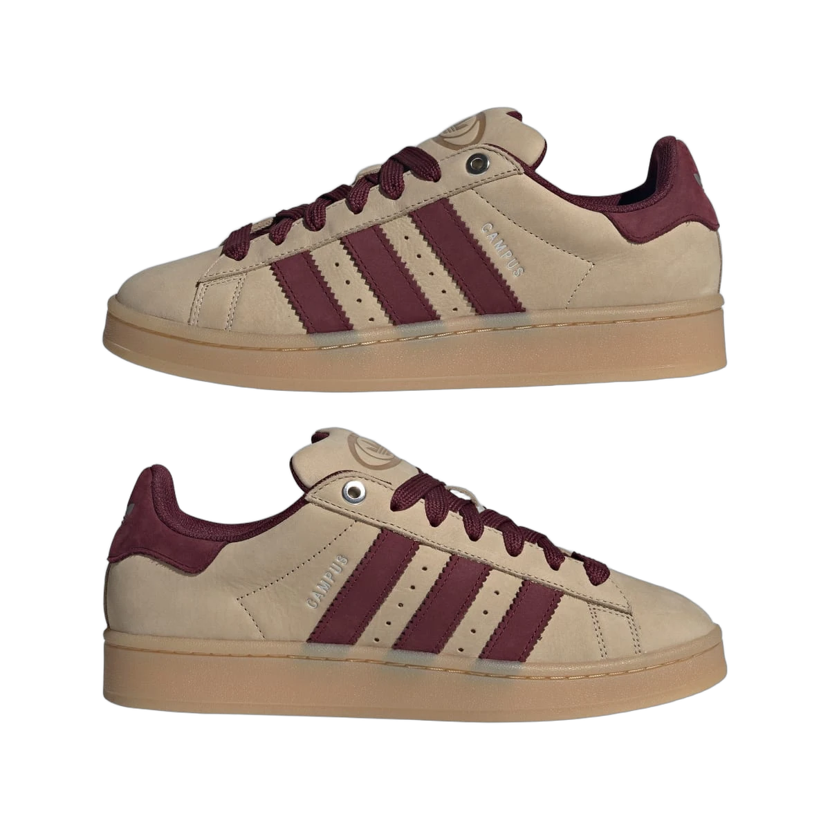 Adidas Campus 00s Stone Khaki Maroon Gum