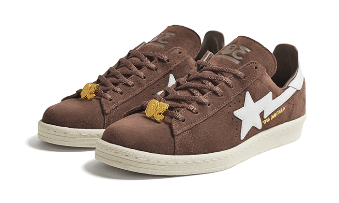 Adidas Campus 80s Bape 30th Anniversary Brown, Brown/Cloud White/Gold Metallic (IF3379)