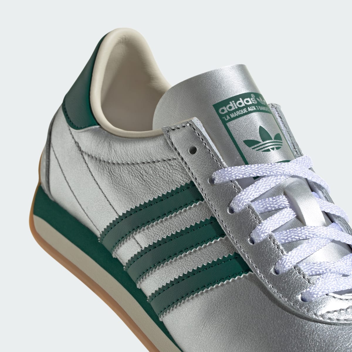 Adidas Country OG Silver Metallic Collegiate Green