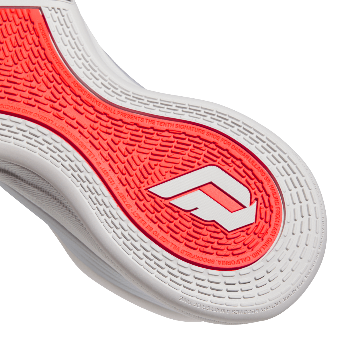 Adidas Dame 10 Silver Metallic Lucid Red
