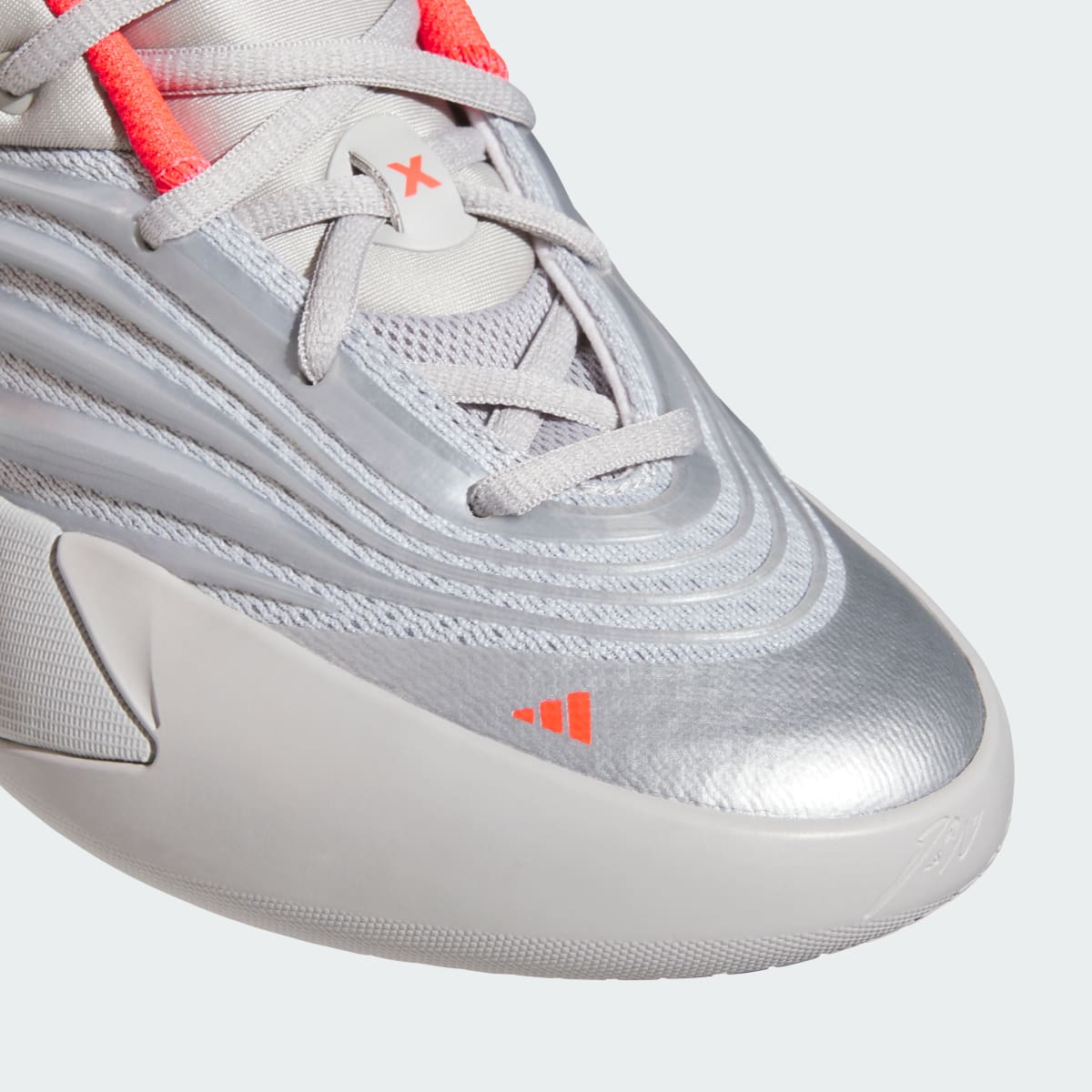 Adidas Dame X Silver Metallic Lucid Red