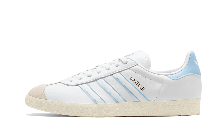 Adidas Gazelle Argentina, Cloud White/Glow Blue/Off White (ID3718)