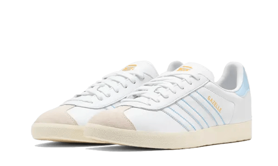 Adidas Gazelle Argentina, Cloud White/Glow Blue/Off White (ID3718)