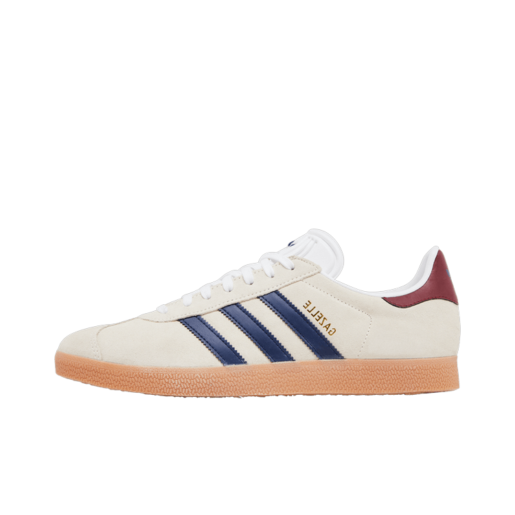 Adidas Gazelle Beige Dark Blue Collegiate Burgundy, Off White/Dark Blue/Collegiate Burgundy (IE0546)