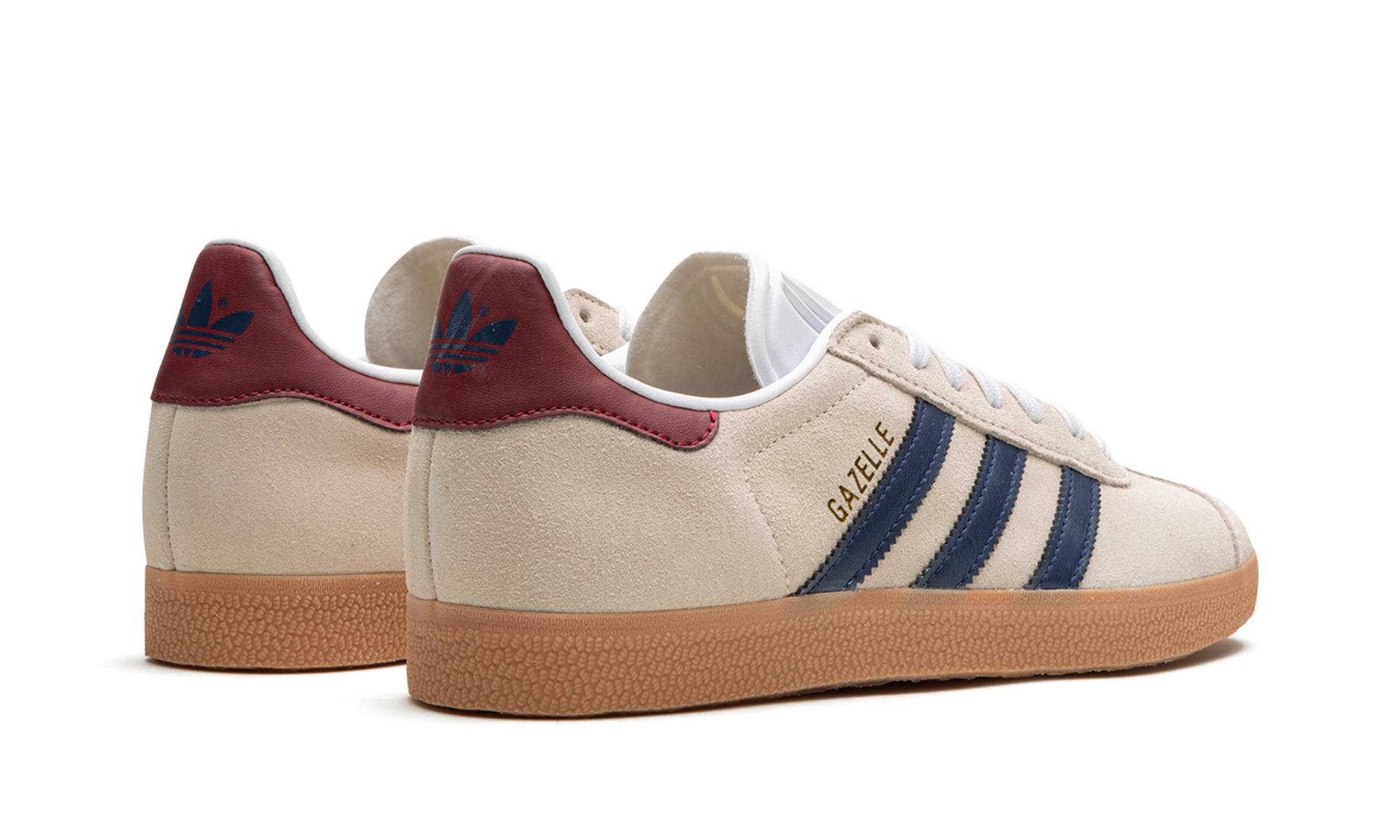 Adidas Gazelle Beige Dark Blue Collegiate Burgundy