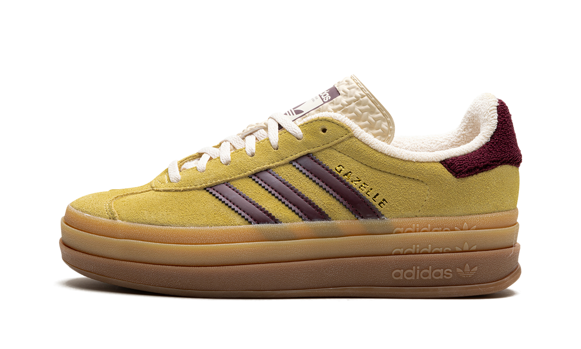 Adidas Gazelle Bold Almost Yellow Maroon