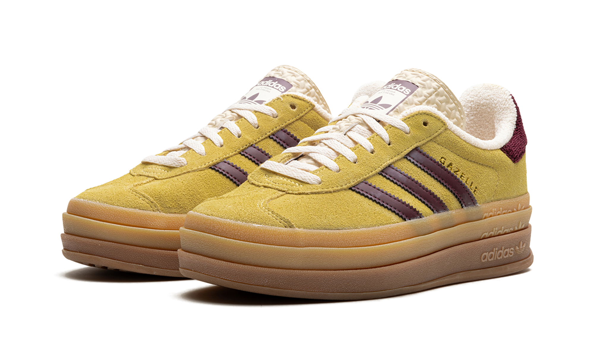 Adidas Gazelle Bold Almost Yellow Maroon