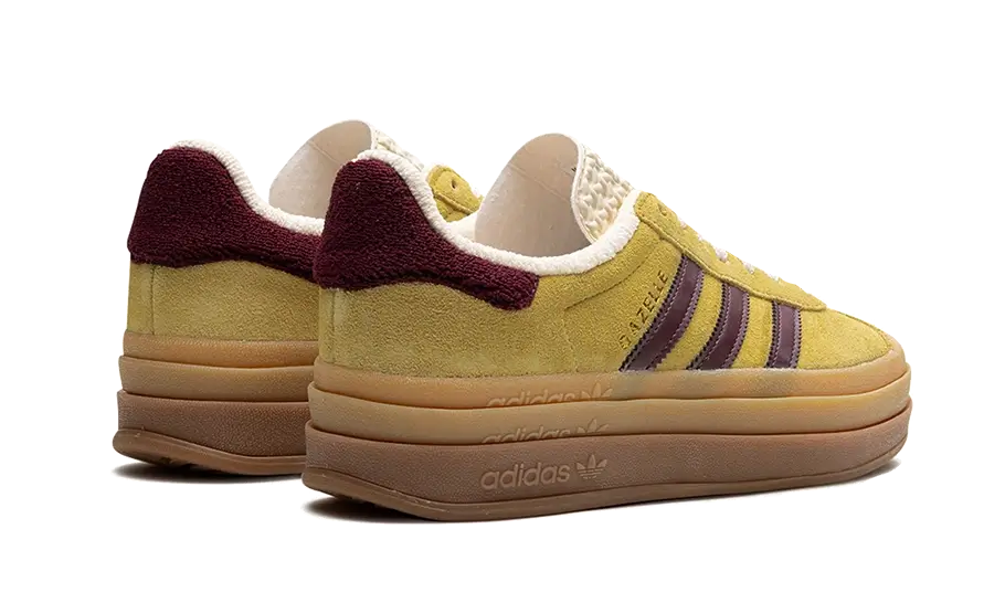 Adidas Gazelle Bold Almost Yellow Maroon, Almost Yellow/Maroon/Wonder White (IF5937)