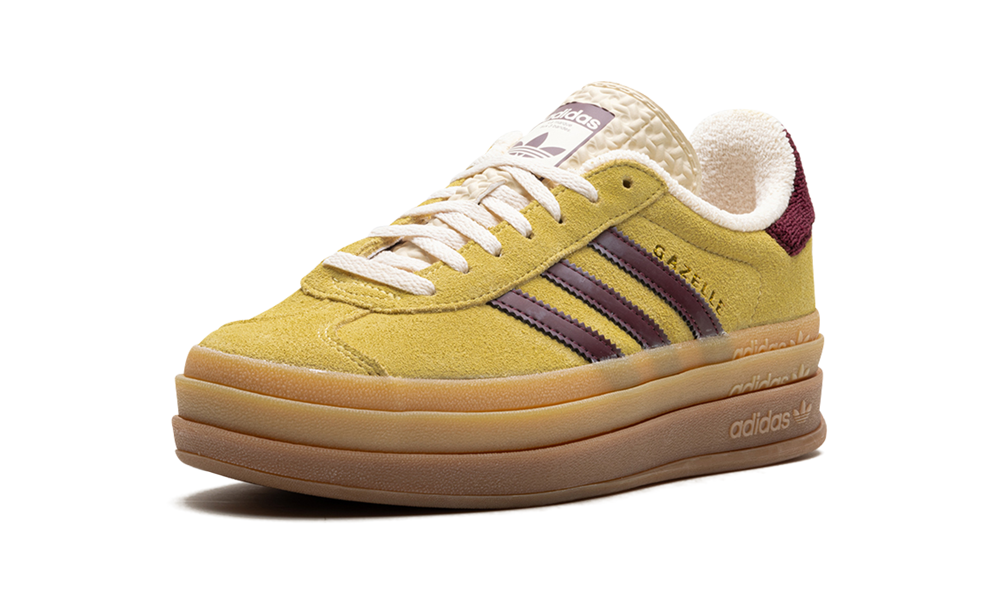 Adidas Gazelle Bold Almost Yellow Maroon