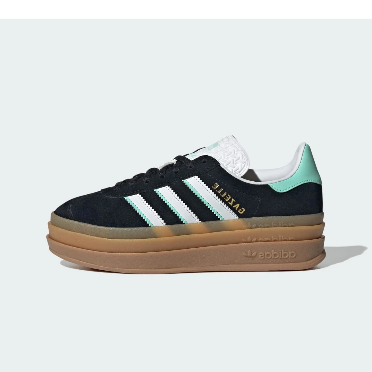 Adidas Gazelle Bold Black White Mint Gum