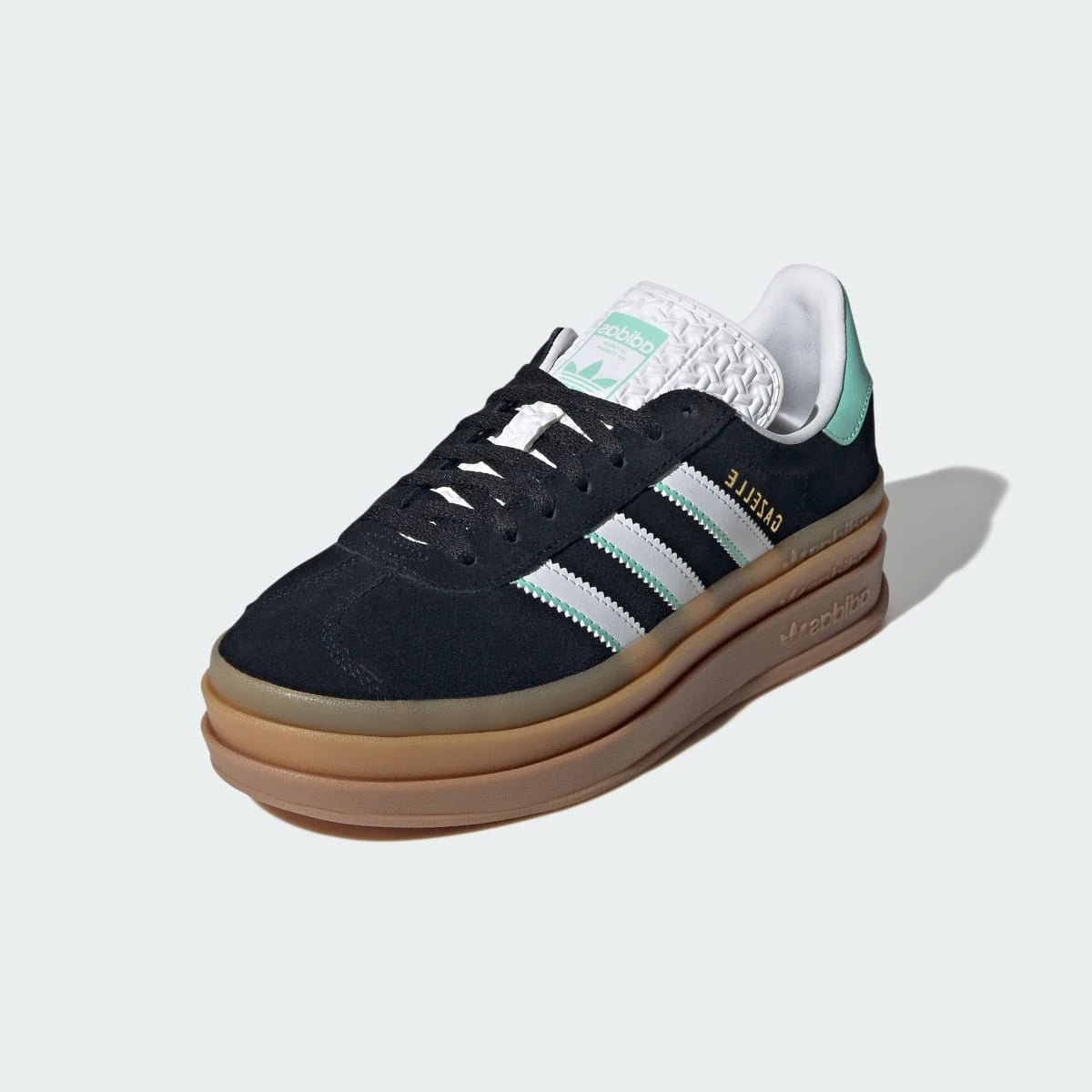 Adidas Gazelle Bold Black White Mint Gum