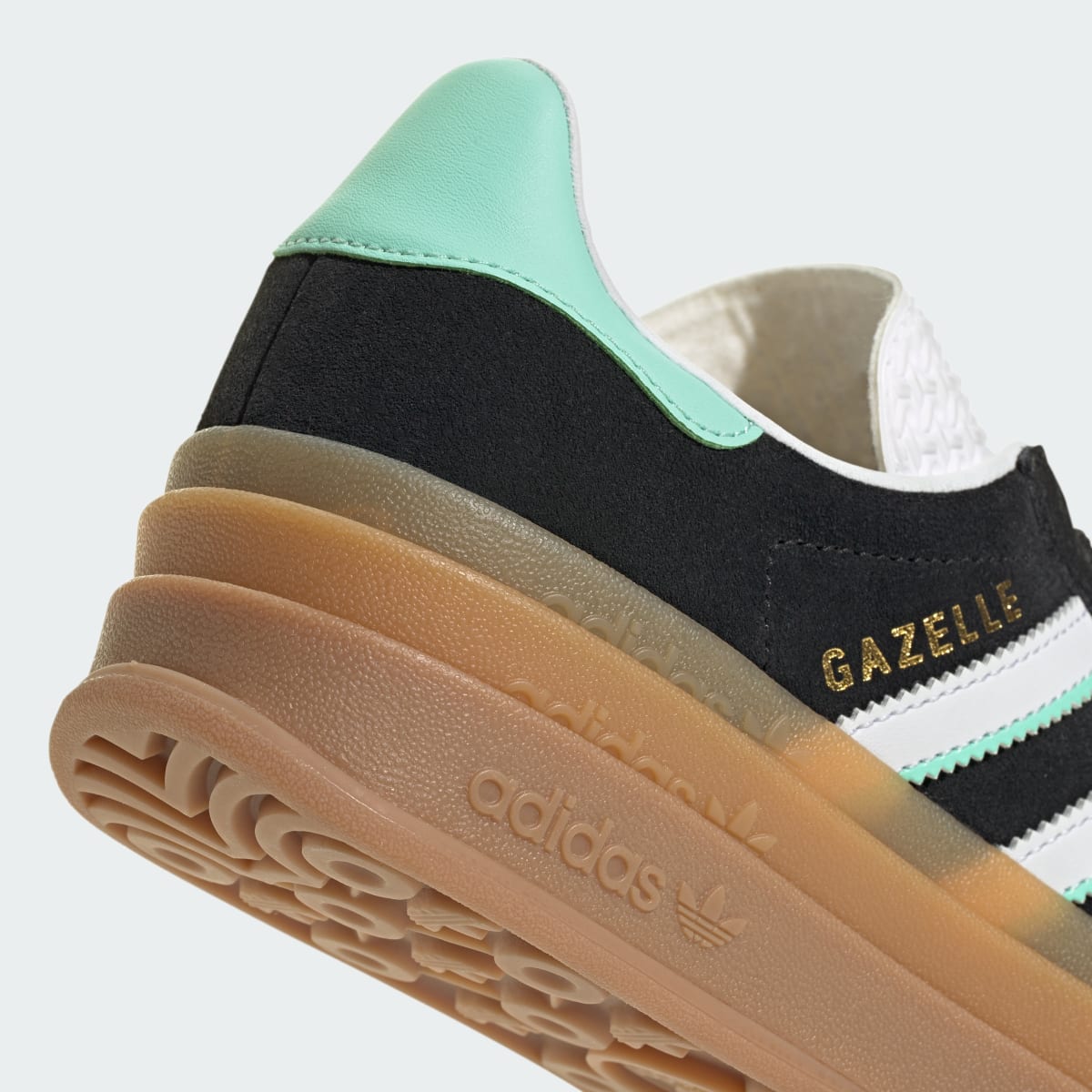 Adidas Gazelle Bold Black White Mint Gum