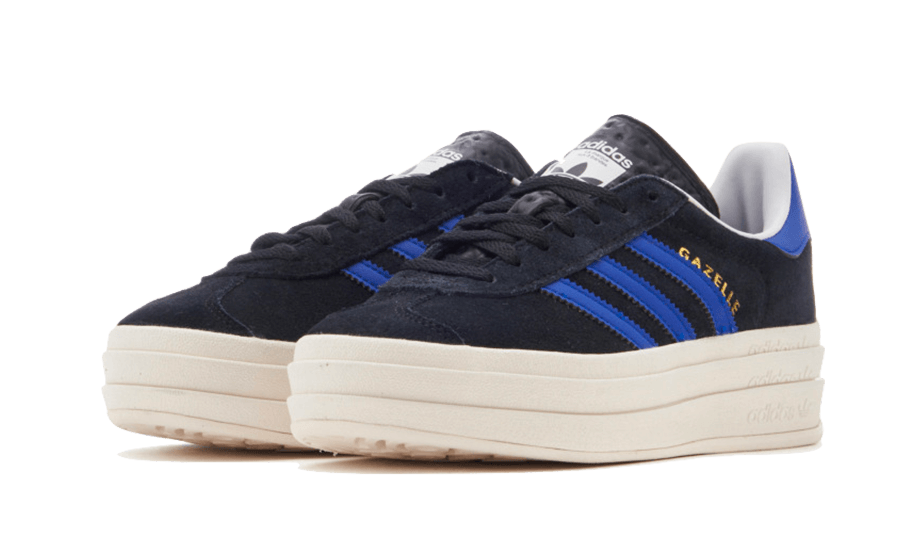 Adidas Gazelle Bold Core Black Lucid Blue, Core Black / Lucid Blue / Gold Metallic (HQ4408)